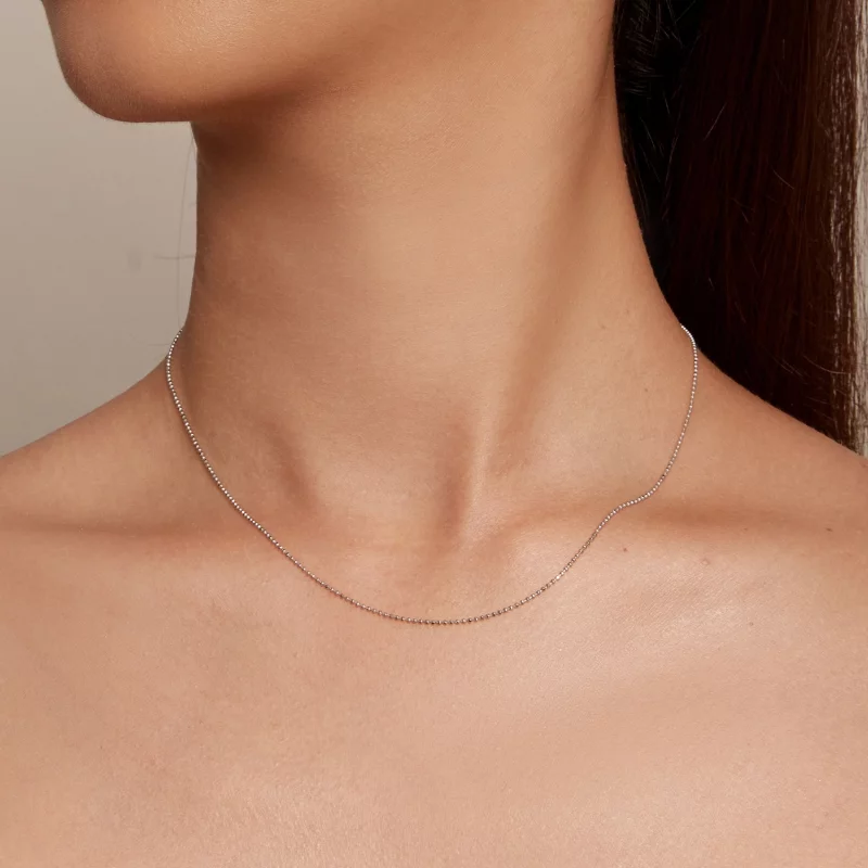 (image pour) Collier basique avec chaîne à perles flash de style Pandora - SCA027 - Afficher 9