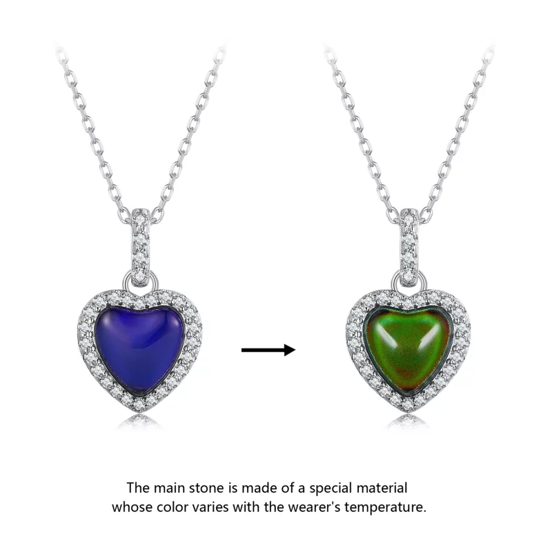(image pour) Collier Cœur Émotionnel de style Pandora - BSN344 - Afficher 2