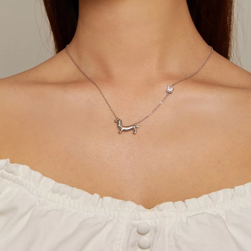 (image pour) Collier de style Pandora avec un teckel - SCN501 - Afficher 4