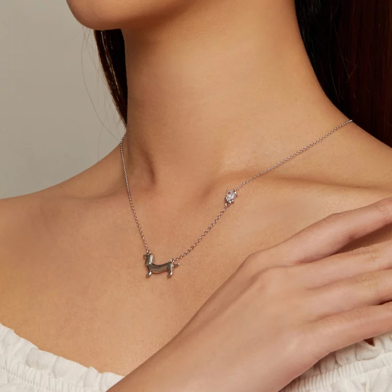 (image pour) Collier de style Pandora avec un teckel - SCN501 - Afficher 5