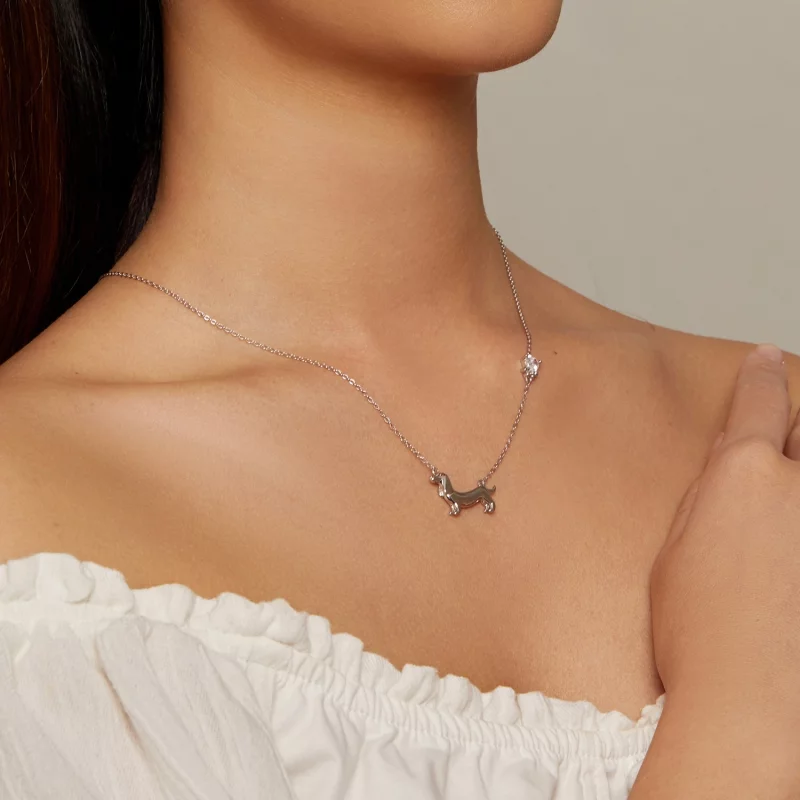 (image pour) Collier de style Pandora avec un teckel - SCN501 - Afficher 6