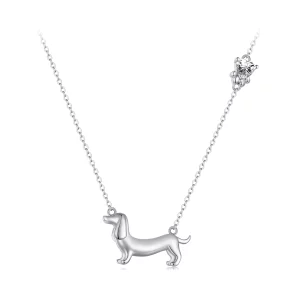 (image pour) Collier de style Pandora avec un teckel - SCN501