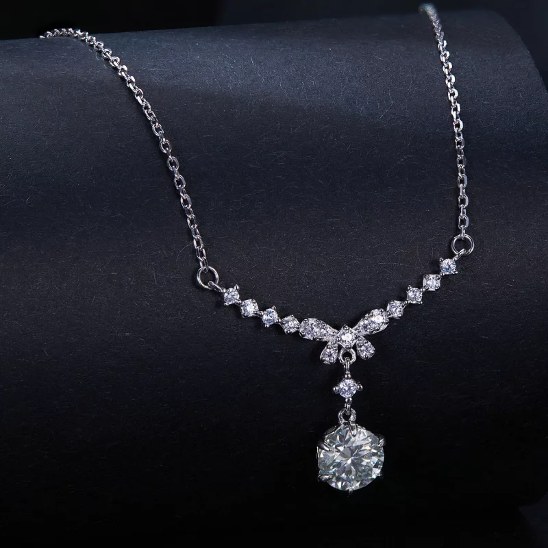 (image pour) Collier de style Pandora en moissanite (un certificat) - MSN020 - Afficher 2