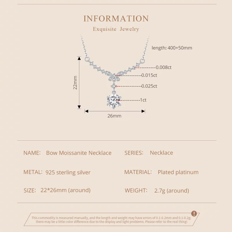 (image pour) Collier de style Pandora en moissanite (un certificat) - MSN020 - Afficher 4