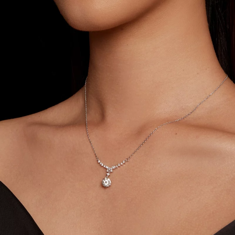 (image pour) Collier de style Pandora en moissanite (un certificat) - MSN020 - Afficher 5