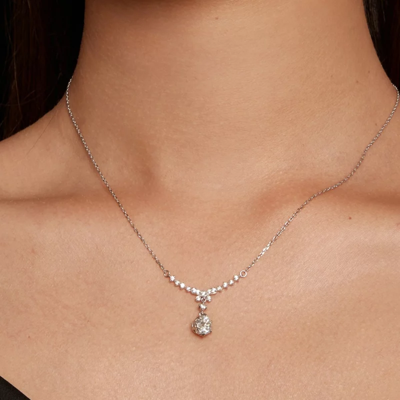 (image pour) Collier de style Pandora en moissanite (un certificat) - MSN020 - Afficher 6