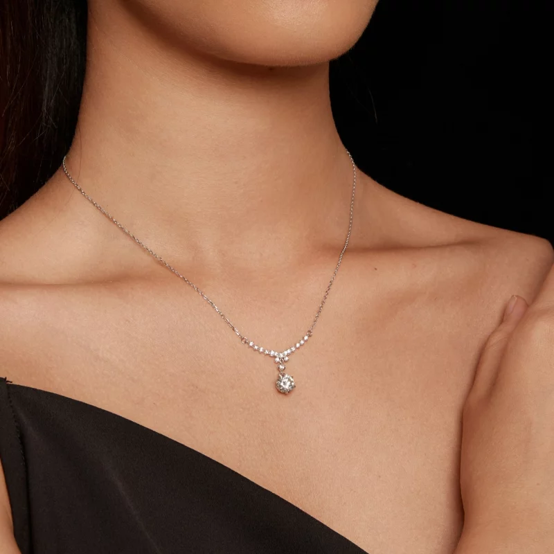 (image pour) Collier de style Pandora en moissanite (un certificat) - MSN020 - Afficher 7