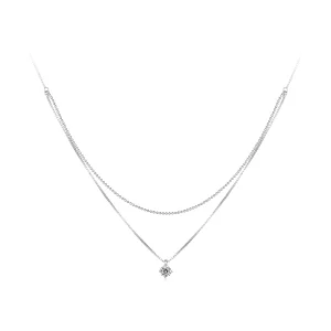 Collier à double rangée brillant de style Pandora - BSN358 (image pour) Collier à double rangée brillant de style Pandora - BSN358