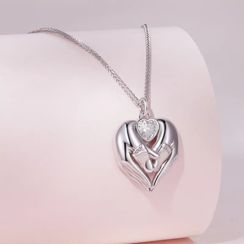 (image pour) Collier empreinte de pied style Pandora - SCN497 - Afficher 2
