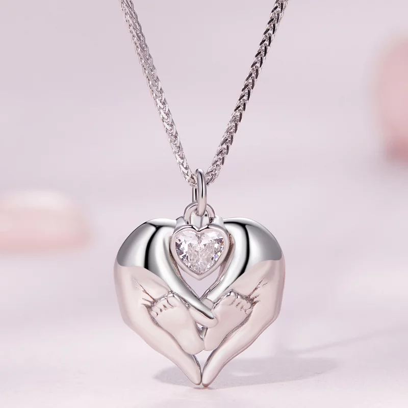 (image pour) Collier empreinte de pied style Pandora - SCN497 - Afficher 3