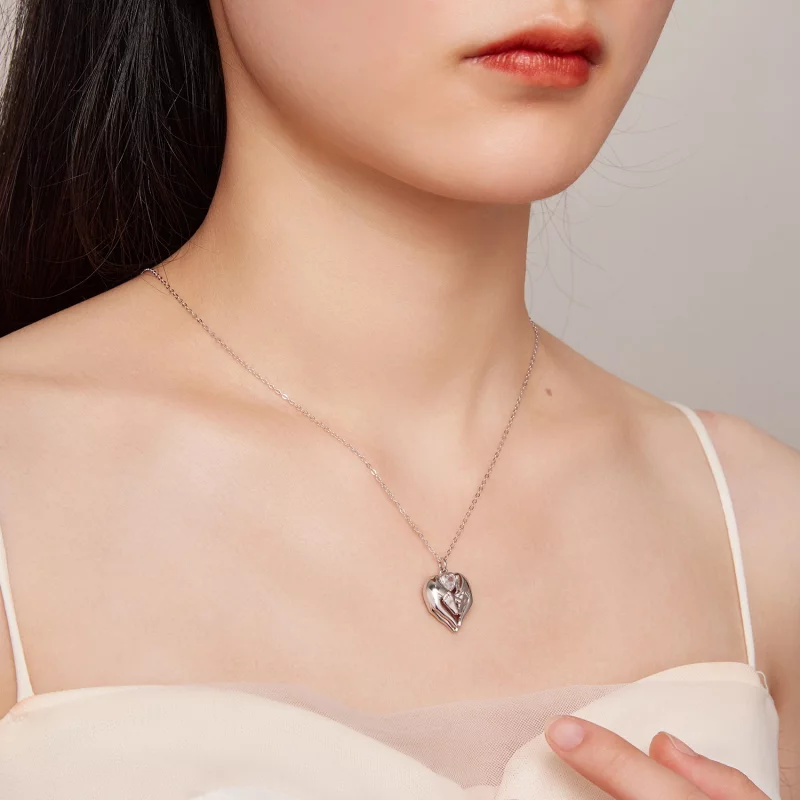 (image pour) Collier empreinte de pied style Pandora - SCN497 - Afficher 8
