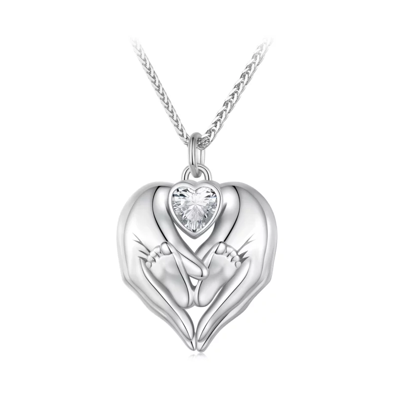 (image pour) Collier empreinte de pied style Pandora - SCN497 - Afficher 9