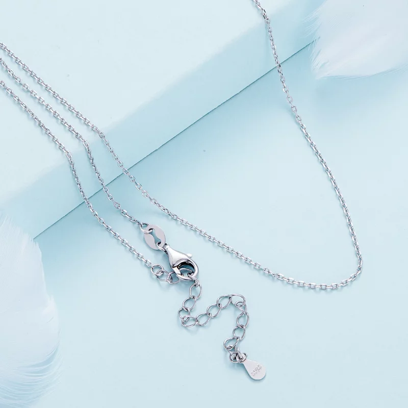 (image pour) Collier en argent style Pandora simple - SCA018 - Afficher 4