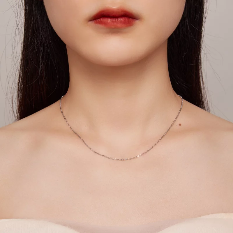 (image pour) Collier en argent style Pandora simple - SCA018 - Afficher 6