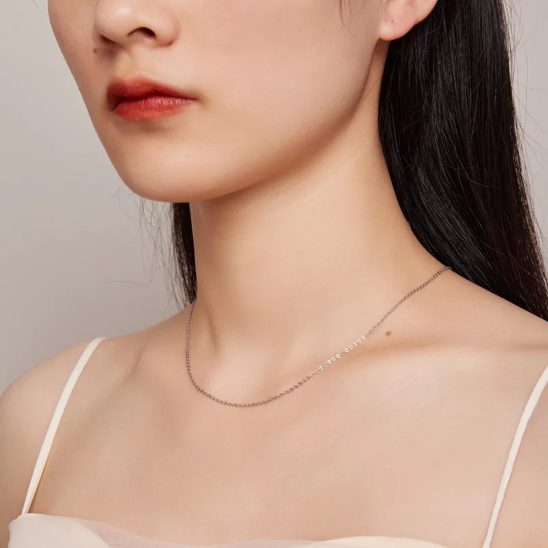 (image pour) Collier en argent style Pandora simple - SCA018 - Afficher 7