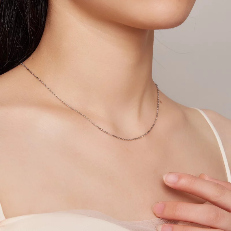 (image pour) Collier en argent style Pandora simple - SCA018 - Afficher 8