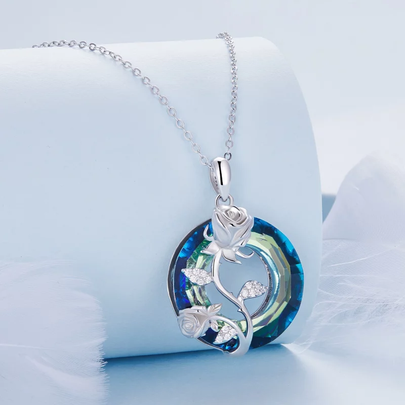 (image pour) Collier en forme d'ange style Pandora avec bague rose - BSN313 - Afficher 2