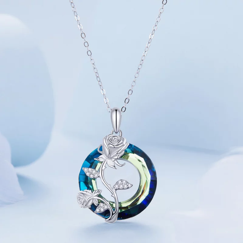(image pour) Collier en forme d'ange style Pandora avec bague rose - BSN313 - Afficher 3