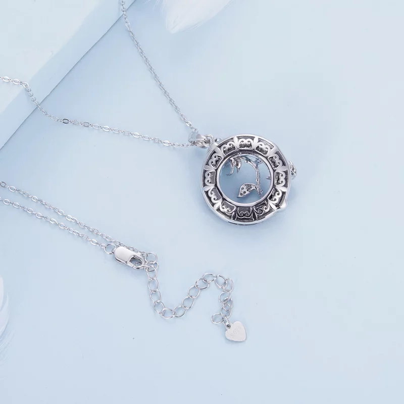 (image pour) Collier en forme d'ange style Pandora avec bague rose - BSN313 - Afficher 4