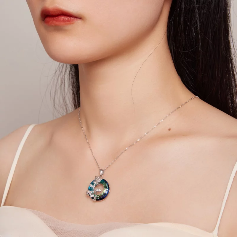 (image pour) Collier en forme d'ange style Pandora avec bague rose - BSN313 - Afficher 7