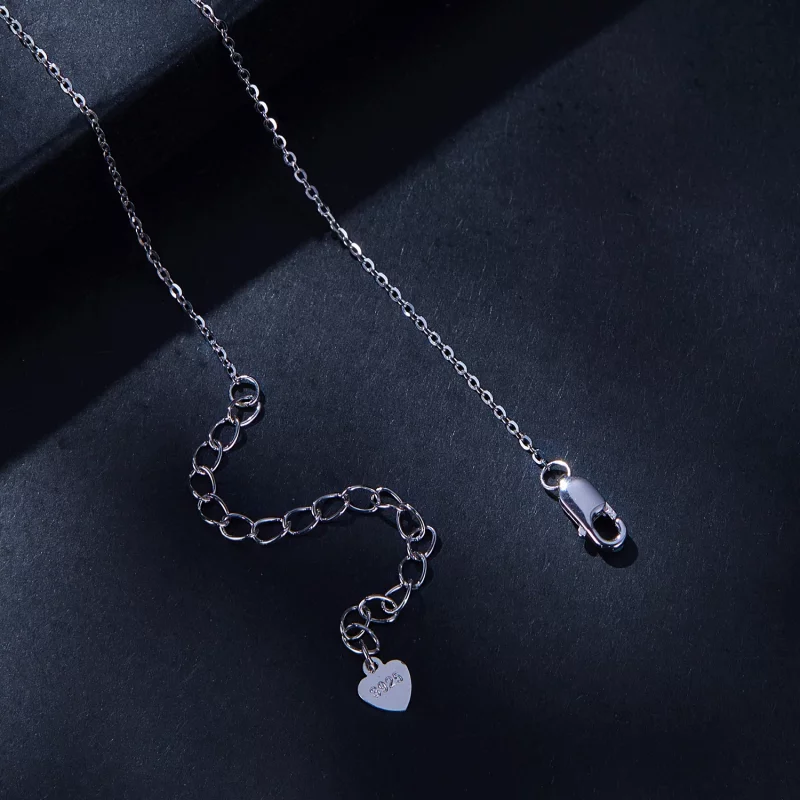 (image pour) Collier en moissanite de style Pandora avec 1 carat (Un certificat) - MSN021 - Afficher 4