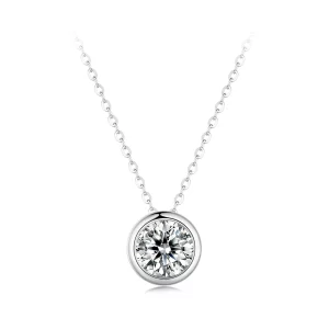 (image pour) Collier en moissanite de style Pandora avec 1 carat (Un certificat) - MSN021