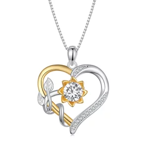 Collier en moissanite de style Pandora Love (Un certificat) - MSN012 (image pour) Collier en moissanite de style Pandora Love (Un certificat) - MSN012