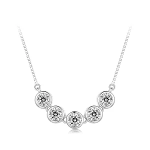 (image pour) Collier en Moissanite style Pandora de 0,3 carat (un certificat) - MSN022