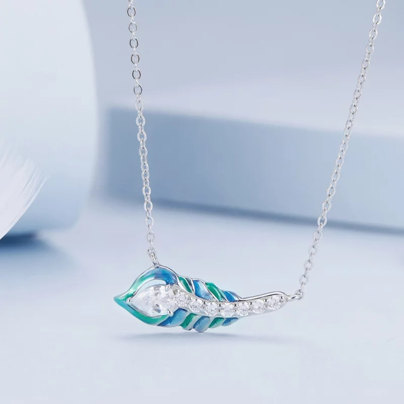 (image pour) Collier en plume de style Pandora - BSN346 - Afficher 3