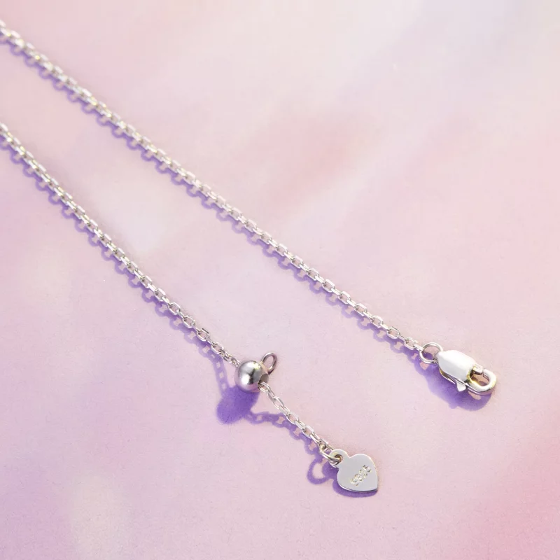 (image pour) Collier extensible style Pandora avec des fleurs de pensée - BSN336 - Afficher 4