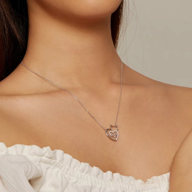 (image pour) Collier intelligent de style Pandora avec motif de chat - SCN503 - Afficher 5