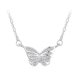(image pour) Collier intelligent de style Pandora avec papillon - BSN352