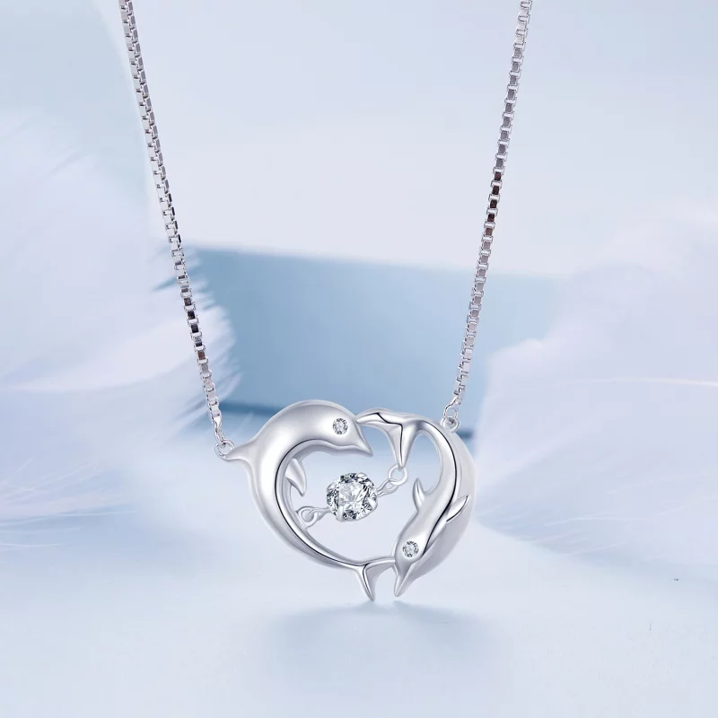 (image pour) Collier intelligent style Pandora avec dauphin - BSN340 - Afficher 3