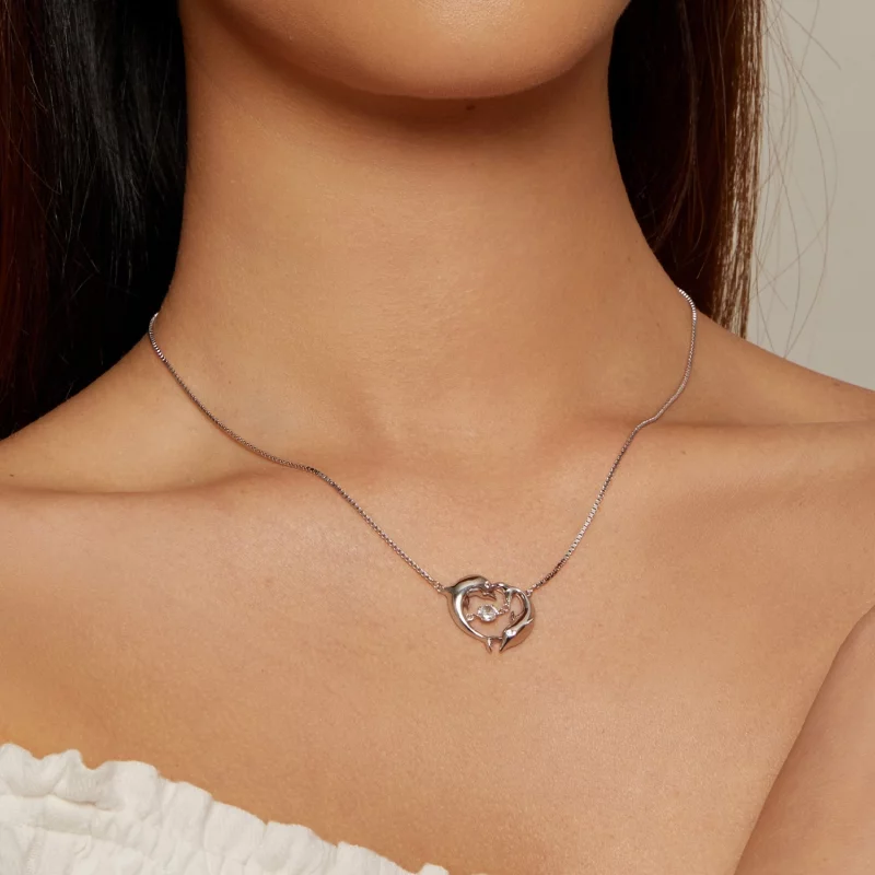 (image pour) Collier intelligent style Pandora avec dauphin - BSN340 - Afficher 6