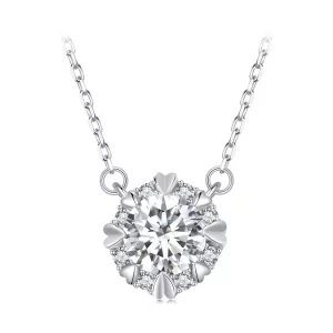 Collier Pandora Style Exquis en Moissanite (Un Certificat) - MSN011 (image pour) Collier Pandora Style Exquis en Moissanite (Un Certificat) - MSN011