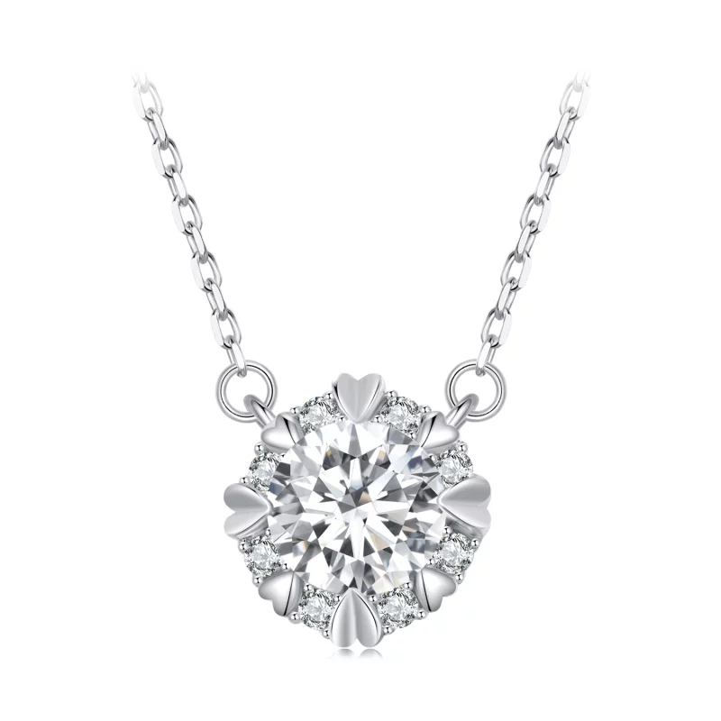 (image pour) Collier Pandora Style Exquis en Moissanite (Un Certificat) - MSN011