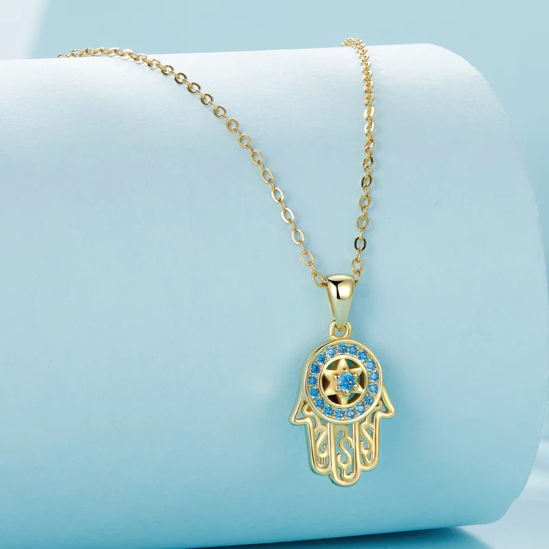 (image pour) Collier Pandora Style Fatima's Guardian en doré - SCN264-B - Afficher 3