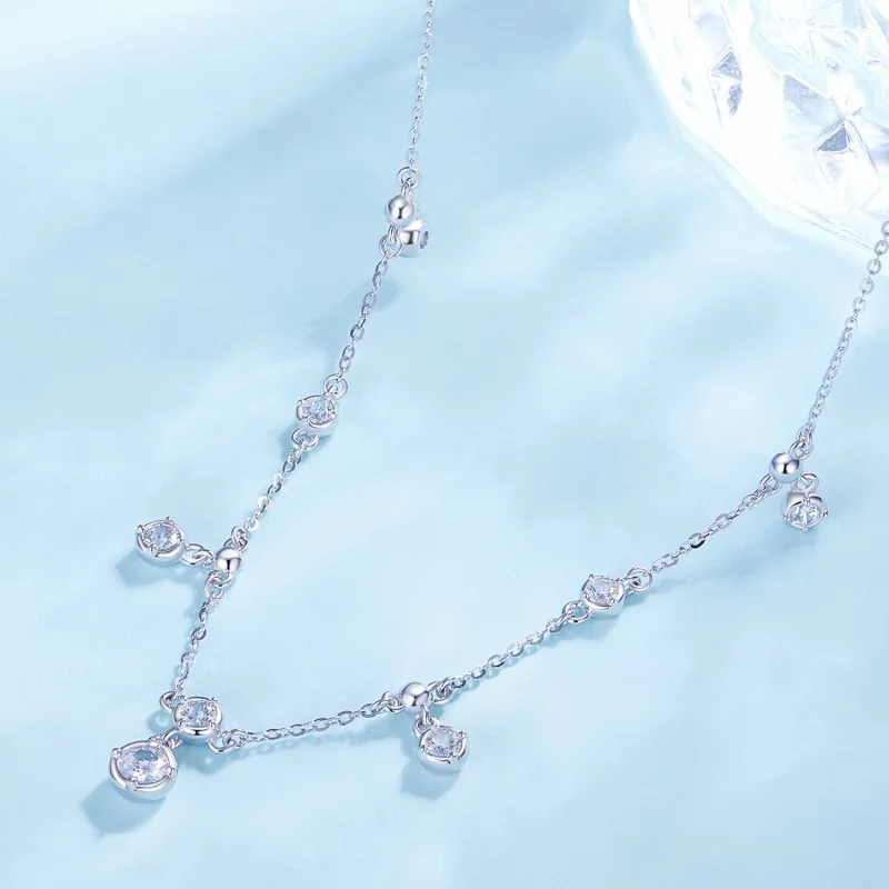 (image pour) Collier ras du cou à pompon étincelant de style Pandora - BSN360 - Afficher 3