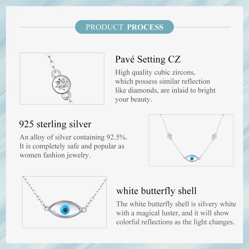 (image pour) Collier style Pandora avec œil du diable - SCN505 - Afficher 6