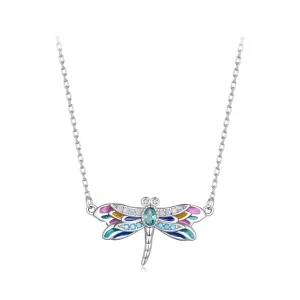 (image pour) Collier style Pandora avec libellule - BSN348