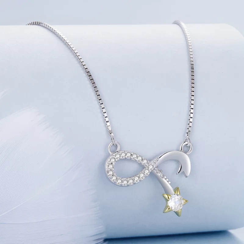 (image pour) Collier style Pandora avec symbole d'infini - BSN351 - Afficher 2
