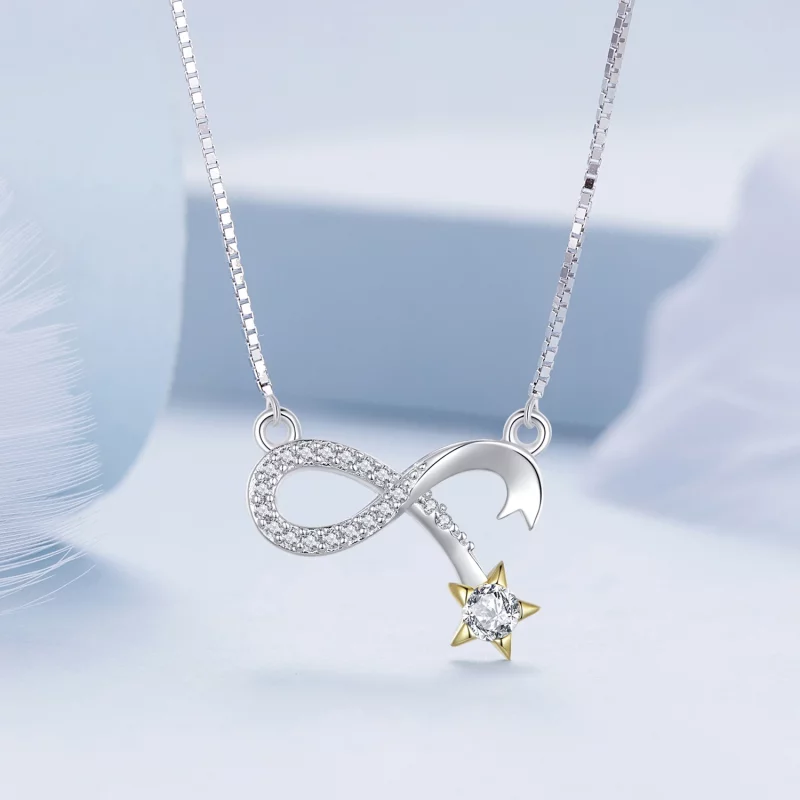 (image pour) Collier style Pandora avec symbole d'infini - BSN351 - Afficher 3
