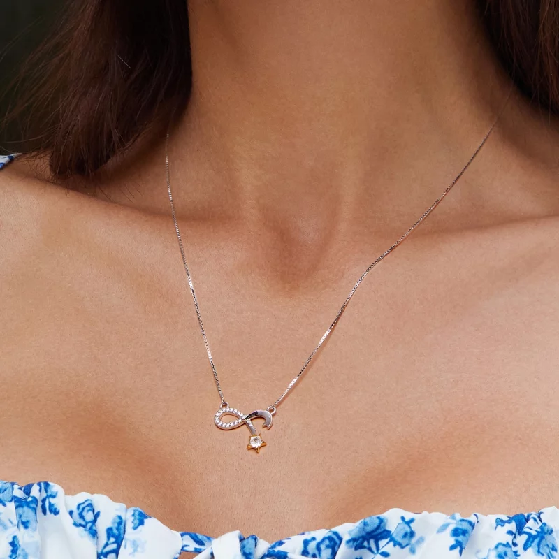(image pour) Collier style Pandora avec symbole d'infini - BSN351 - Afficher 5