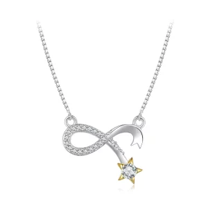 (image pour) Collier style Pandora avec symbole d'infini - BSN351