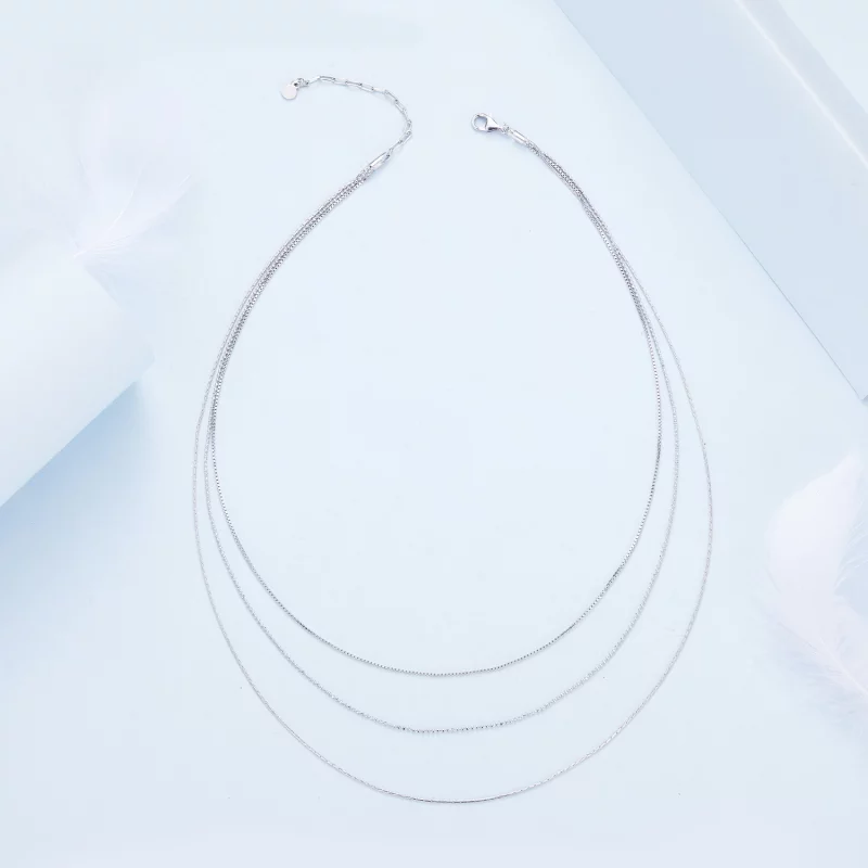 (image pour) Collier à trois étages de style Pandora - BSN333 - Afficher 4