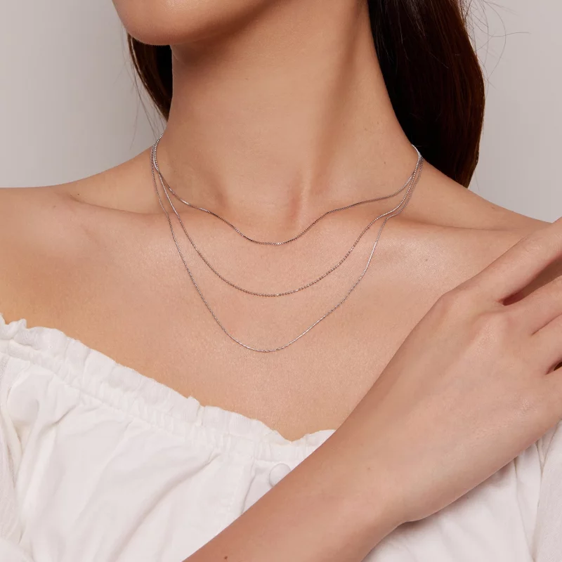 (image pour) Collier à trois étages de style Pandora - BSN333 - Afficher 7