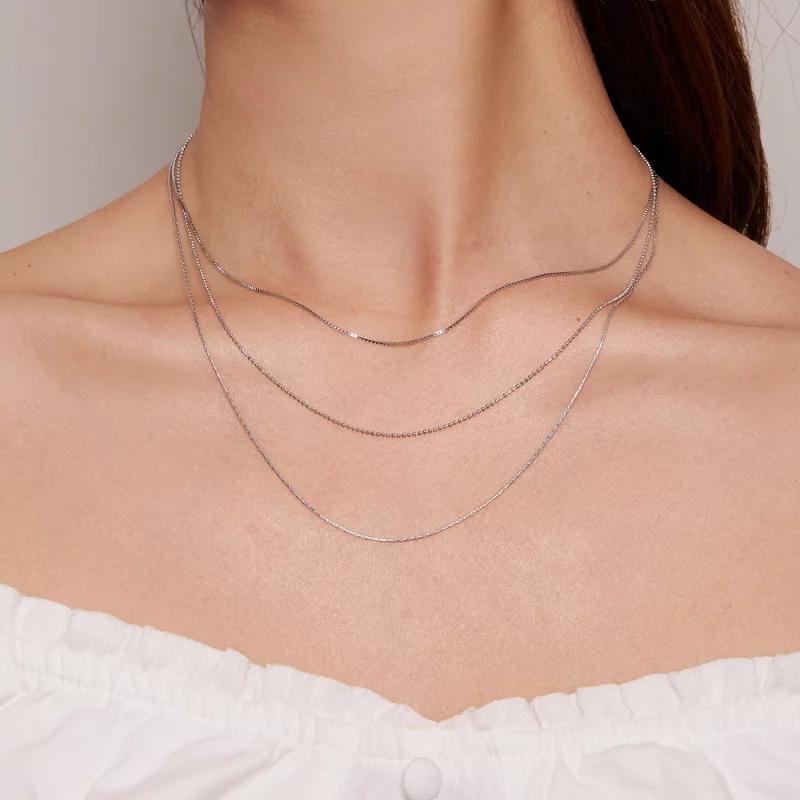 (image pour) Collier à trois étages de style Pandora - BSN333 - Afficher 8
