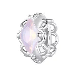 (image pour) Pandora Style Pink Lace Silicone Spacer - SCC2642