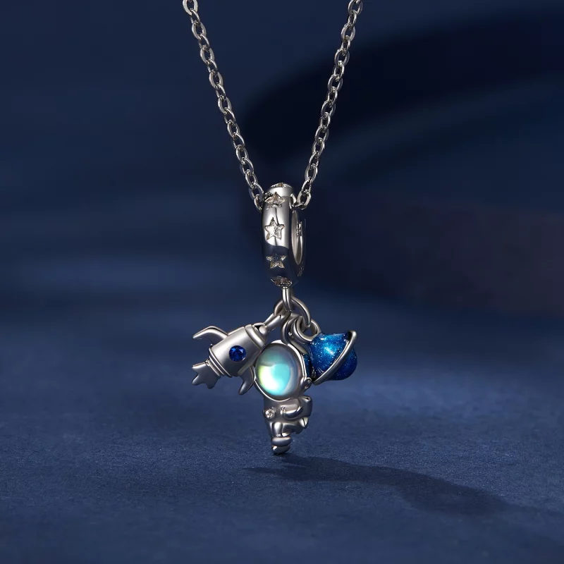 (image pour) Pendentif astronaute style Pandora - BSC791 - Afficher 3