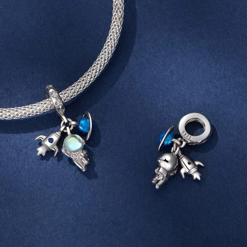 (image pour) Pendentif astronaute style Pandora - BSC791 - Afficher 4